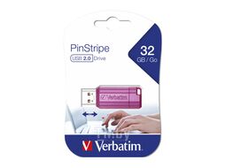 USB 2.0 FlashDrive 32GB Verbatim Pinstripe черный 49064