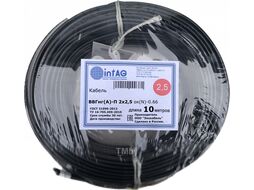 Кабель силовой Ecocable ВВГнг(А)-П 2х2.5 ок (N)-0.66 (10м)