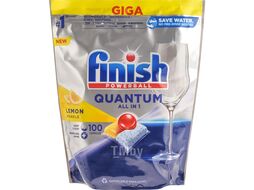 Таблетки для посудомоечных машин Finish Quantum Лимон (100шт)