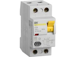 Устройство защитного отключения IEK ВД1-63 2P 63А 100mA / MDV10-2-063-100