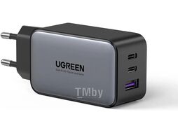 Сетевое зарядное устройство UGREEN USB-A+2*USB-C 65W GaN Tech Fast Charger CD244 (Black) 10335