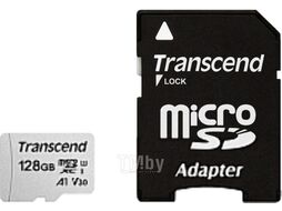 Карта памяти Transcend microSDXC 300S 128GB Class 10 UHS-I U3 (TS128GUSD300S-A)