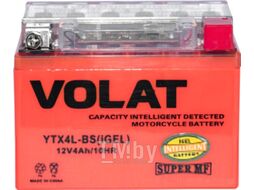 Мотоаккумулятор VOLAT YTX4L-BS iGEL R+ (4 А/ч)