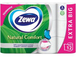 Туалетная бумага Zewa Natural Comfort 3-х слойная (12рул)