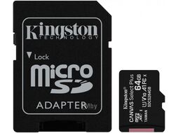 SDXC-micro Card 64GB Kingston SDCS2/64GB Class 10 + SD Adapter