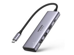 Мультифункциональный адаптер (Док-станция) UGREEN USB-C to 3xUSB 3.0+HDMI Multifunction Adapter (8K@30Hz) without PD CM500 (Space Gray) 50629