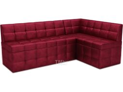 Уголок кухонный мягкий Mebel-Ars Атлантис правый 190x84x120 (бархат красный Star Velvet 3 Dark Red)