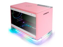 Корпус InWin A1 Plus Pink (IW-A1PLUS-PINK) (m-ITX, 650W, 2хUSB3.0, с окном)