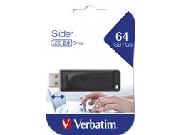 Usb flash накопитель Verbatim Store n Go Slider 64GB / 98698 (черный)