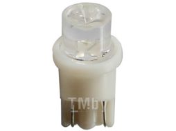 Лампа автомобильная светодиодная T10W (W2.1x9.5d) 1 LED CONCAVE WHITE 6000K 10лм 12V MEGAPOWER M-10312W