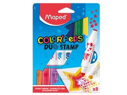 Фломастеры "Color Peps Duo Stamps" 8 шт., со штампами Maped 846808