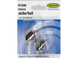 Автолампа 12V R10W BA15s Блистер 2 шт. Одноконтактная Ring RW245