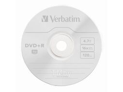 Диск DVD-R 4,7 Гб запис. 16х. в бум.конверте Verbatim 43791_1