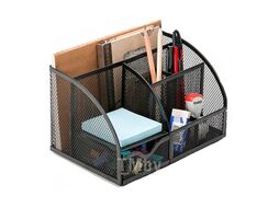 Подставка для канцелярских мелочей "KF17295 Office Set" метал., сетка, черный Q-Connect KF17295