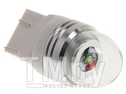 Лампа автомобильная светодиодная W21/5W (W3*16q) 1 SMD GREEN WHITE 180лм 6000K 12V MEGAPOWER M-20397DW