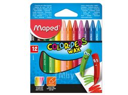 Мелки восковые 12 шт. "Wax Crayons" треуг., ассорти Maped 861011