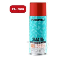 Эмаль универсальная акриловая RAL 3020 красная глянцевая, 520 мл DONEWELL DW-A3020