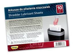 Масло для уничтожителей (пропитанная бумага, 10листов) ARGO S.A. Lubricant Sheets ARGO