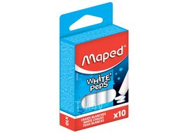 Мелки для доски 10 шт. "White Peps" кругл., белый Maped 593500