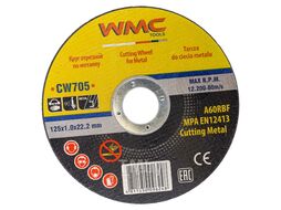 Круг отрезной 125x1.0x22.2мм WMC TOOLS WMC-CW705