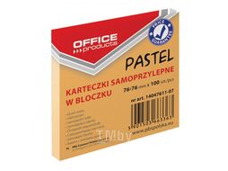 Блок для записей Office Products На клейкой основе / 14047611-07 (оранжевый пастель)