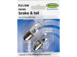 Автолампа 12V P21/5W BAY15d Блистер 2 шт.Двухконтактная Ring RW380