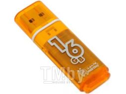 Карта памяти USB (флэш-накопитель) 16Gb Glossy series Orange USB 2.0 Flash Drive с колпачком SmartBuy SB16GBGS-Or