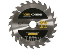 Диск пильный 210?30x2.4мм, 24 зуб., по дереву, Hanskonner H9022-210-30-24