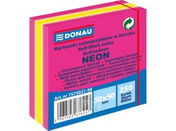 Бумага для заметок на клейкой основе 50*50 мм 250 л., розовый Donau 7575021-99