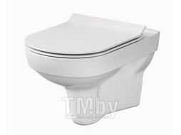 Унитаз подвесной: CITY NEW CLEAN ON с кр. дюропл. slim, lift., e-off, белый, Сорт1 Cersanit 37075