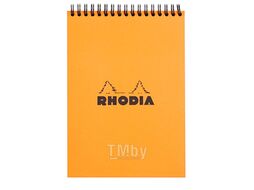 Блокнот A5 80л лин на гребне Rhodia Orange микроперфорация Clairefontaine 16501C