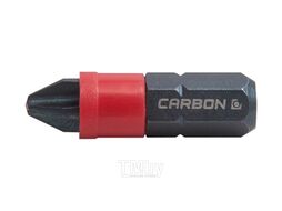 Насадка крестообразная PH2х25мм 1/4" G5, с короткой торсионной зоной (500шт) CARBON CA-126446