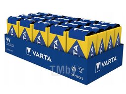 Батарейка 9V 6LR61 "Крона" Varta Industrial PRO 4022 Алкалайн упаковка 20 шт.