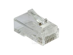 Коннектор RJ45 тип EZ, 8P8C, UTP, Cat.6, универсальный, со вставкой, покрытие 50 микрон, TWT LAN-EZ45-8P8C/U6-100