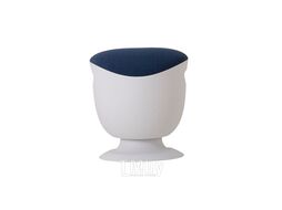 Стул для активного сидения Tulip,пластик белый, ткань синяя Chair Meister TULIP STOOL 100/blue D47