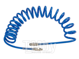 Шланг пневматический спиральный высокого давления 8х12 мм, 15 м, М1/4", полиуретановый MIGHTY SEVEN SD-23115