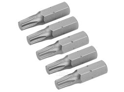 Набор вставок (бит) торцевых 1/4", Torx, T20, 25 мм, 5 предметов TOLSEN TT20276