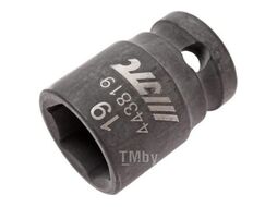 Головка ударная 19 мм, 6 гр, 1/2 inch, длина 38 мм JTC JTC-443819