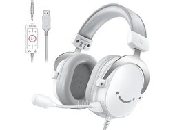 Наушники с микрофоном FIFINE H9W 7.1, съемный микрофон, White-Grey