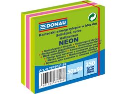 Бумага для заметок на клейкой основе 50*50 мм 250 л., зеленый Donau 7575031-99