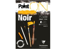 Блок-склейка "PaintOn" А3, 250г/м2, 20л., черный Clairefontaine 975170C