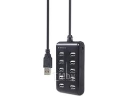 Хаб USB USB2.0 10 port, on/off LED Gembird UHB-U2P10P-01