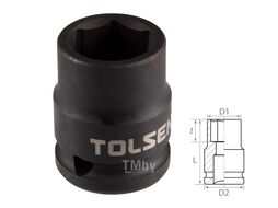 Головка торцевая ударная шестигранная 1/2", 19 мм TOLSEN TT18219