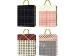 Пакет подарочный 18x23x8 см бумажный "Classic Check" 210 г/м2, ассорти 4 цв deVente 9041412