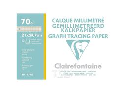 Калька миллиметровая "CF" 70-75г/м А4 (12л.) Clairefontaine 97952C