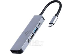 Хаб USB C док-станция Multiport Type-C to (USB3+USB2+HDMI+PD+Audio) Gembird A-CM-COMBO5-02