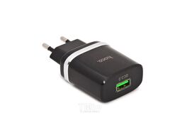 Зарядное устройство QC3.0, 3А, (1xUSB, Выходное напряжение: 6.5 /9 /12 В) Hoco HOCO C12Q черный