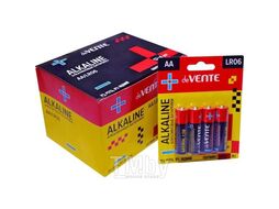 Батарейка Alkaline алкалиновая, AA, LR6, 1,5В, 4 шт в блистере deVente 9010106