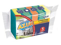 Губка кухонная для мытья посуды Azur Maxi 95*65*25 мм, 5шт/уп York 30170