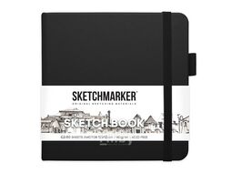 Скетчбук 12*12 см, 140 г/м2, 80 л., черный Sketchmarker 2314002SM